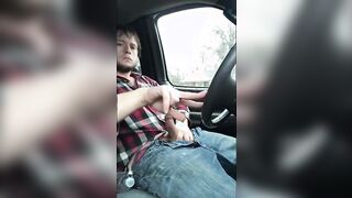 Jerking cock while driving in my car 12