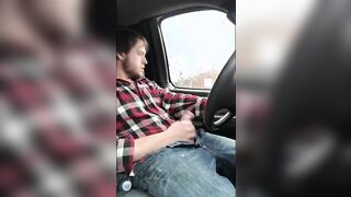 Jerking cock while driving in my car 12