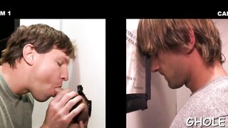 Perfect gloryhole gay blowjob