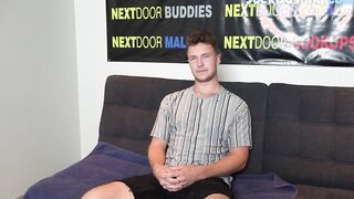 NEXT DOOR CASTING - Casting muscular amateur tugs uncut rod during solo action