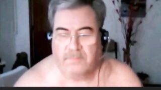 hot argentinian grandpa wanking and cumming