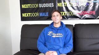 NEXT DOOR CASTING - Sixpack amateur jock solo masturbates at the casting