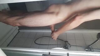 Shaving jerking my young big cock ass spread boy 12