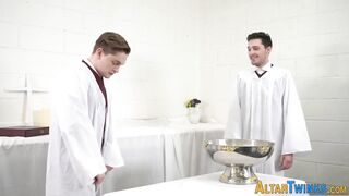 Gay priest gets pounded in the ass