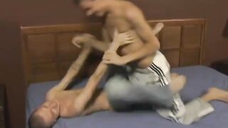 BEDDABLE BOYS - Gay twinks Tyler Berke and Phillip Ashton wrestle and breed