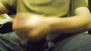 Jerking off with warm oil and a huge orgasm74