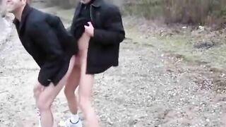 Daddy and Younger Dude fucking Outdoors