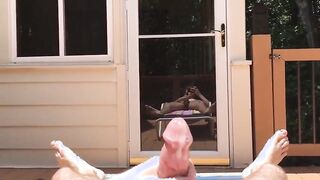 Cumming While Outside Tanning756