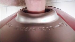 The vacuum cleaner hole and cumshot inside