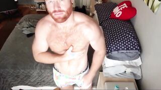 Ginger Hunk Seth Forena Bed Jerks his Cock Until He Cums