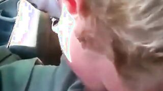 Blonde boy sucks daddy in the car25