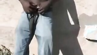 Str8 african men stroke public for money