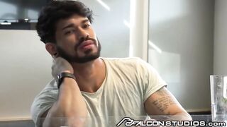 FalconStudios - Asian Jock Barebacks Sexy Latino Pietro Duarte In Bar