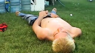 BOYS-PISSING - Blond gay Shane Allen peed on by Bleu Perry and Ian Madrox