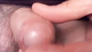 Older Man Uncut Cock Wanking and Masturbation