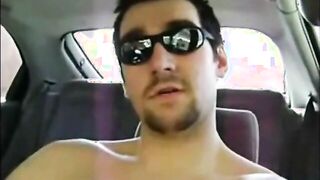 Horny Verbal Dude Jerks Off Cums in Car