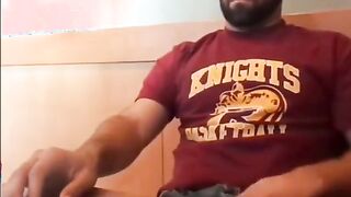 Bearded Bro Public Jerk Off in A Coffee Shop