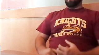 Bearded Bro Public Jerk Off in A Coffee Shop