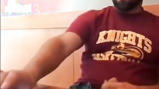 Bearded Bro Public Jerk Off in A Coffee Shop