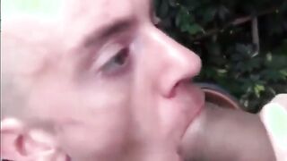 Cum in mouth - outside