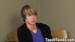 TEACH TWINKS - Jock teacher Tyler Andrews anal fucks student Elijah White