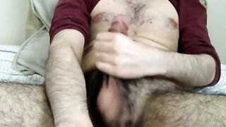 ROCK HARD HAIRY COCK CUMS 23