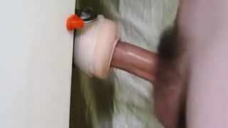 Fleshlight fuck with twitching orgasm