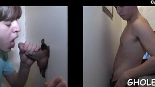 Big cock for a gloryhole gay suck