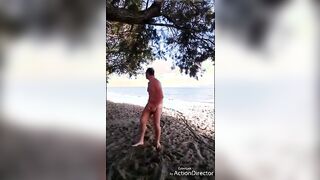 German masculine naked at the beach