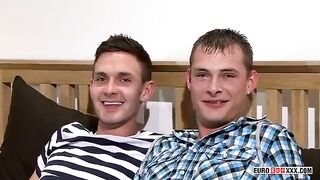 EUROPEAN DUDE GONZO - Young Euro amateurs Kyle and Tony Parker rectal breed firm