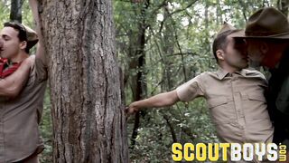 ScoutBoys - two super-cute sleek scouts barebacked rigid by spectacular scoutmasters