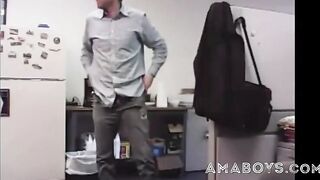 father drains rod at the office trio