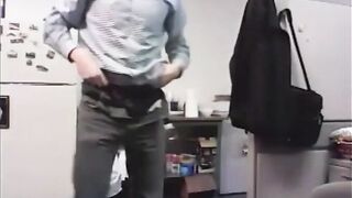 father drains rod at the office trio