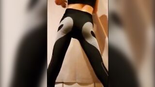 adorable sissy in stretch pants with a swelling