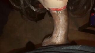 Crossdresser whore deepthroating black weenie POINT OF VIEW