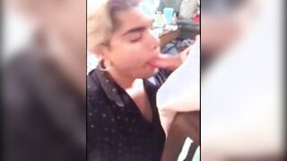 Latino Whore Gulps Monstrous Fountain Dangled White Thug