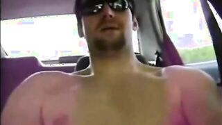 Super-Naughty Spoken Stud Strokes Off Blows A Load in Truck