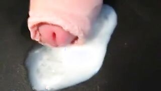 cum shots close-ups uncircumcised foreskin seed orgasm jerkoff