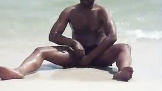 masturbating off at the beach