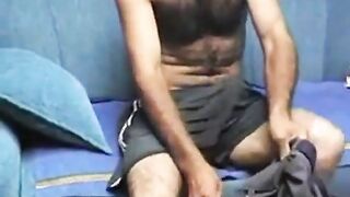 Super Hot Furry Turkish Dad Masturbates Off Solo