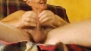 super-naughty granddad jacking off