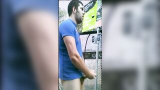 Public masturbating off in home depot garden center