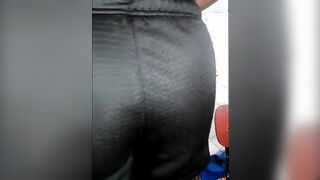 GIGANTIC HEADED BIG BLACK COCK IN BLACK CUT-OFFS