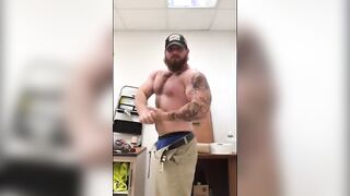 Muscle guy displaying his salami