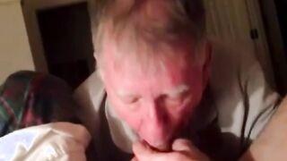 Grandpa sucking cock good