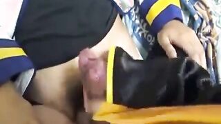 2 Japanese Traps rubbing cock