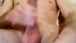 French Str8 Guy with Big Cock  Tight Foreskin cums 124