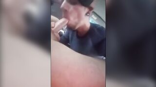 Jizz fellating in a camper