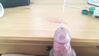 Sounding and nutting thru man meat buttplug