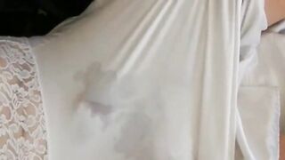 White nylon glide jerk jizz